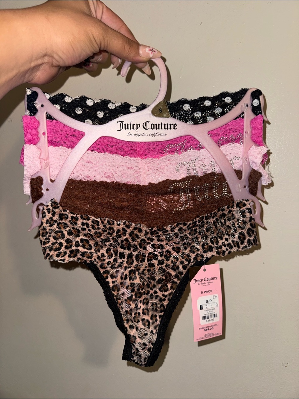 Juicy Couture 5-Pack Lace Thongs